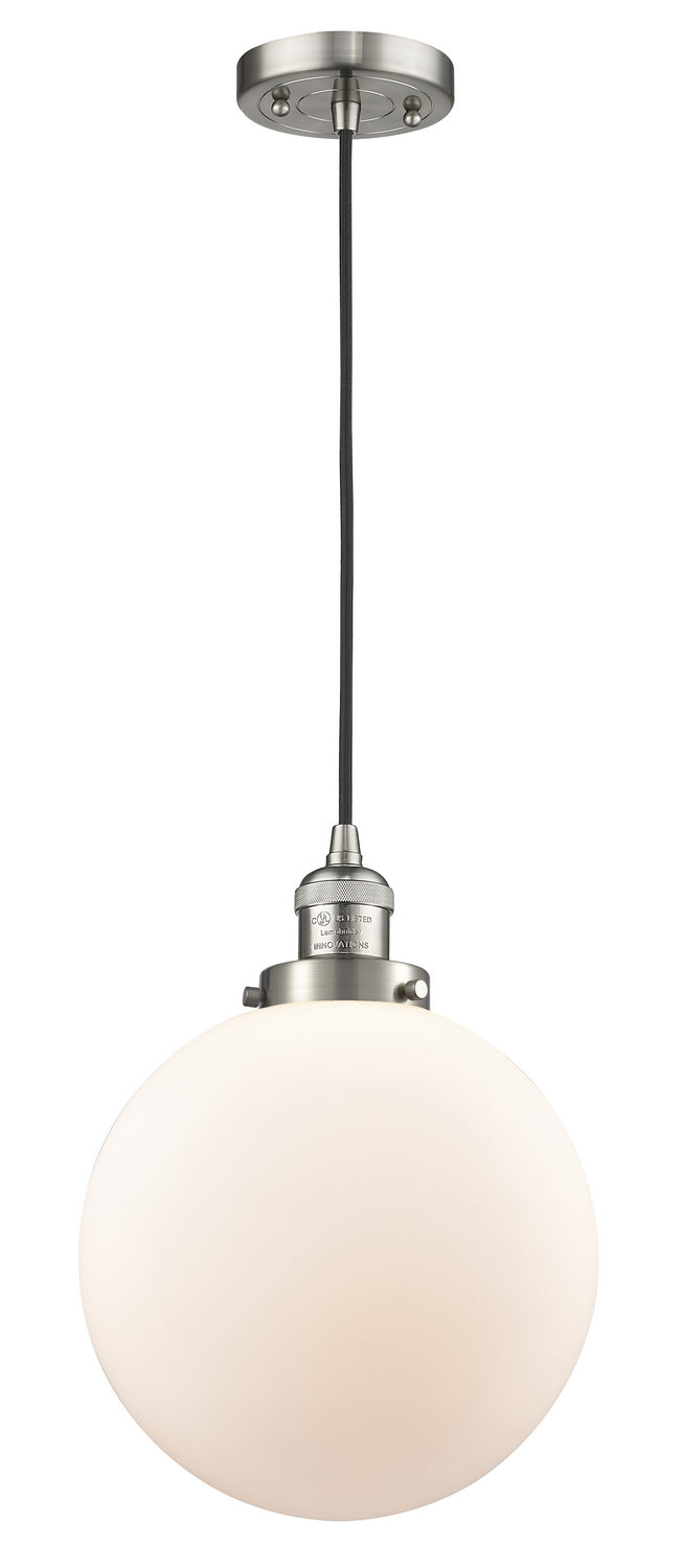 Innovations 201C-SN-G201-10 One Light Mini Pendant, Brushed Satin Nickel