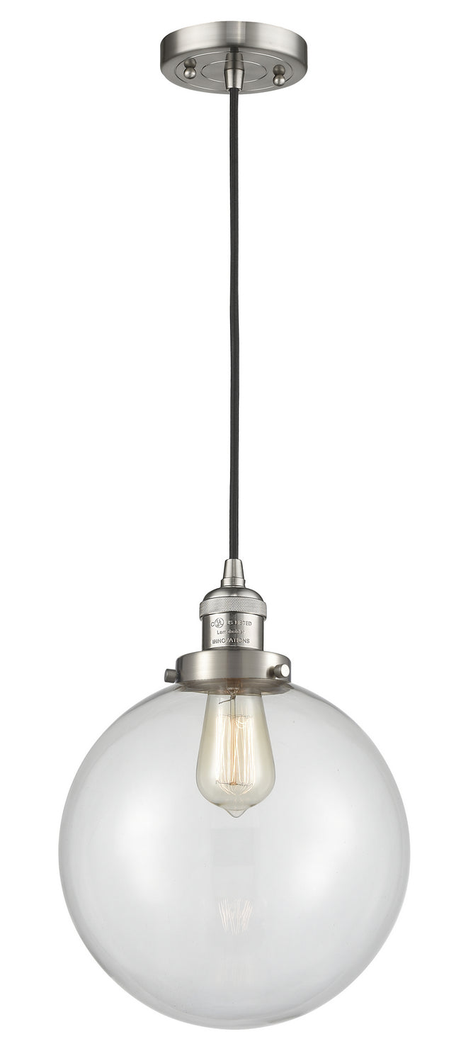 Innovations 201C-SN-G202-10 One Light Mini Pendant, Brushed Satin Nickel