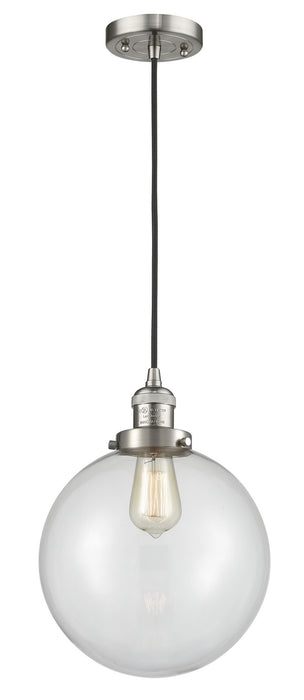 Innovations 201C-SN-G202-10 One Light Mini Pendant, Brushed Satin Nickel