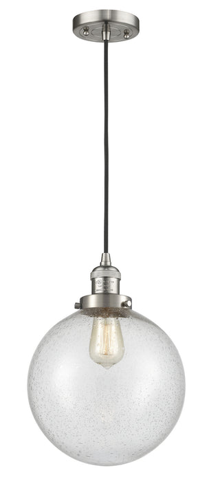 Innovations 201C-SN-G204-10 One Light Mini Pendant, Brushed Satin Nickel