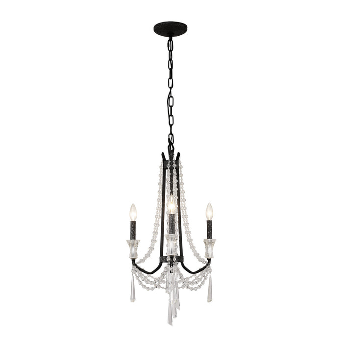 Varaluz 270C03OX Three Light Chandelier, Onyx