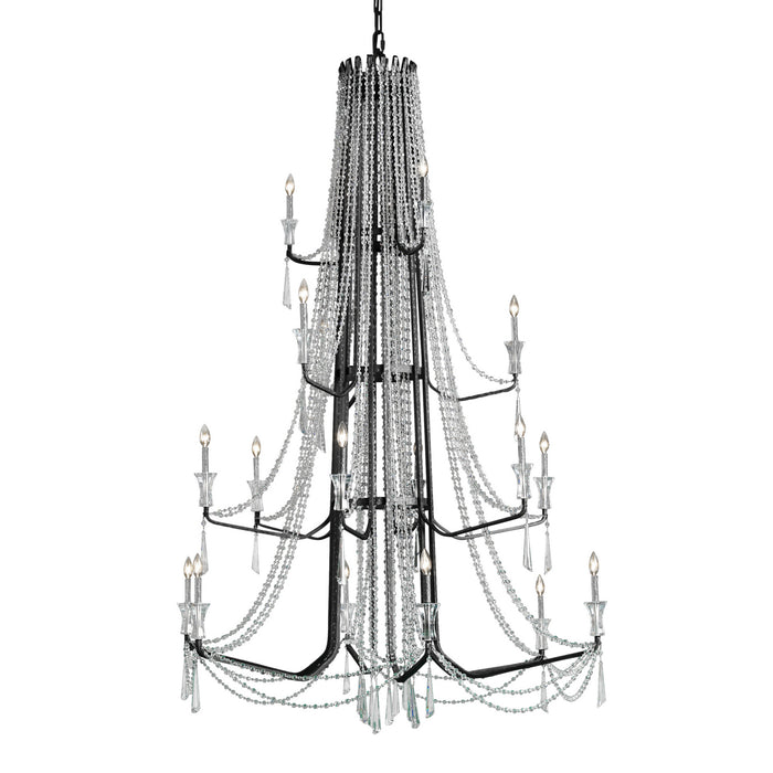 Varaluz 270C18OX 18 Light Chandelier, Onyx