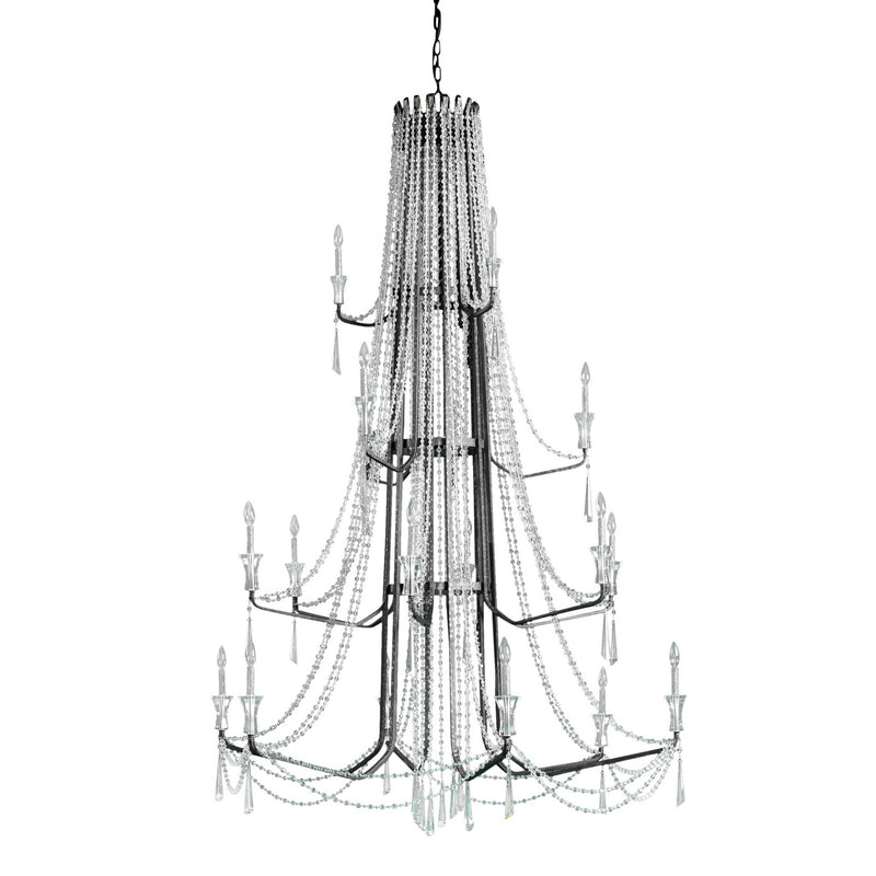 Varaluz 270C18OX 18 Light Chandelier, Onyx