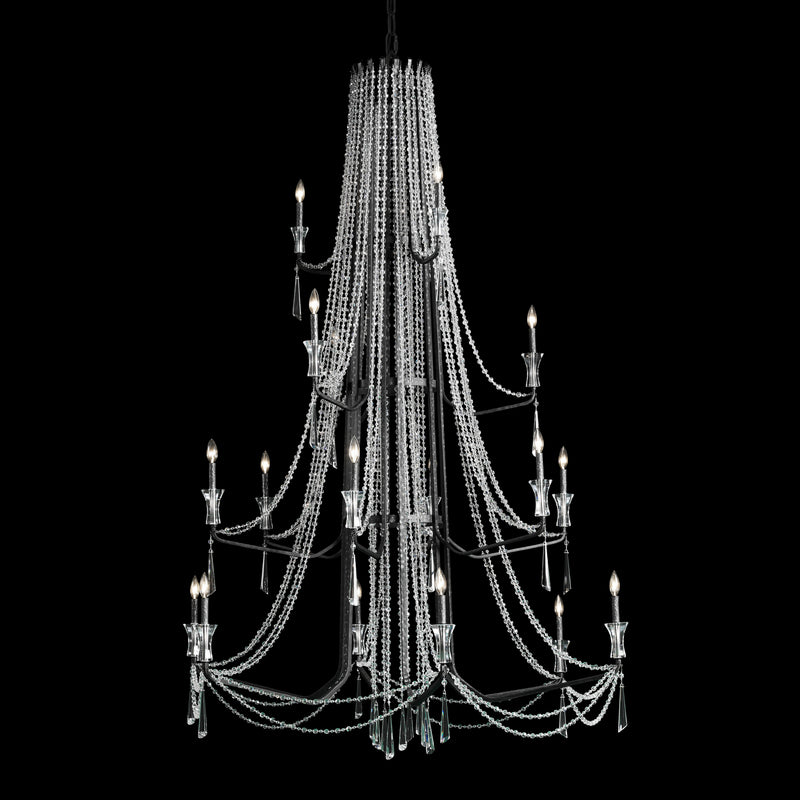 Varaluz 270C18OX 18 Light Chandelier, Onyx