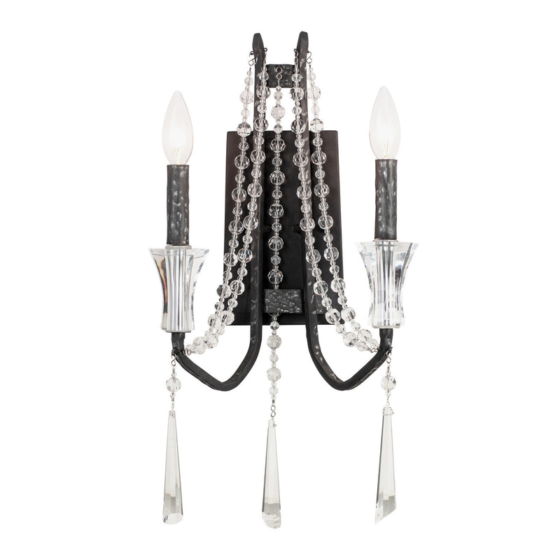 Varaluz 270W02OX Two Light Wall Sconce, Onyx