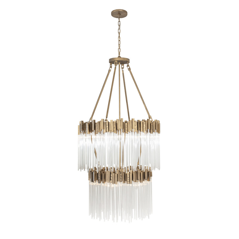 Varaluz 309C14HG 14 Light Chandelier, Havana Gold