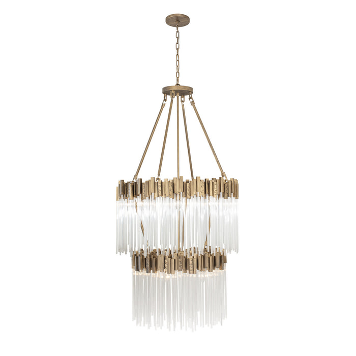 Varaluz 309C14HG 14 Light Chandelier, Havana Gold