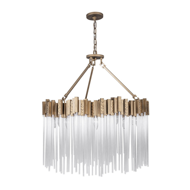 Varaluz 309P10HG Ten Light Pendant, Havana Gold