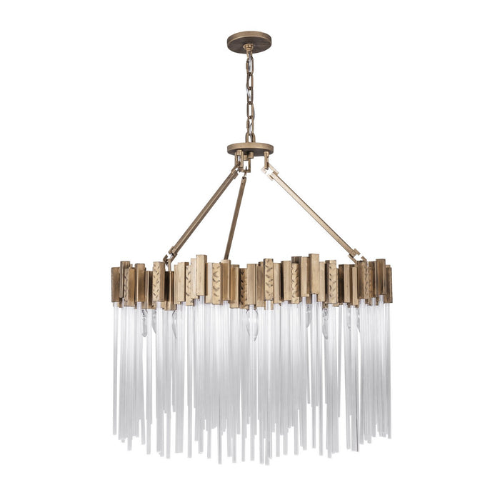 Varaluz 309P10HG Ten Light Pendant, Havana Gold