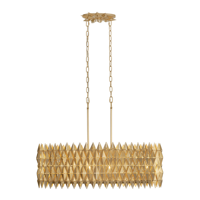Varaluz 342N06FG Six Light Pendant, French Gold