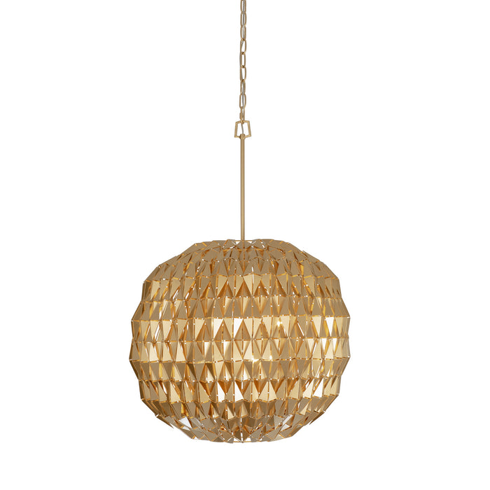 Varaluz 342P06FG Six Light Pendant, French Gold