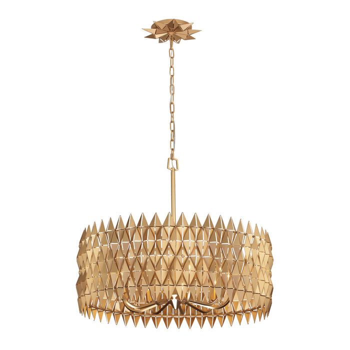Varaluz 342P09FG Nine Light Pendant, French Gold