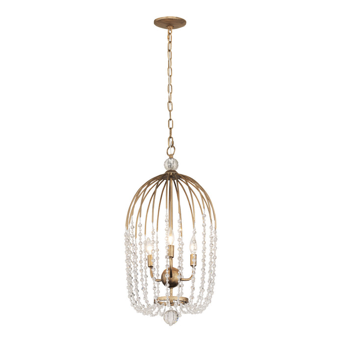 Varaluz 343F03HG Three Light Pendant, Havana Gold