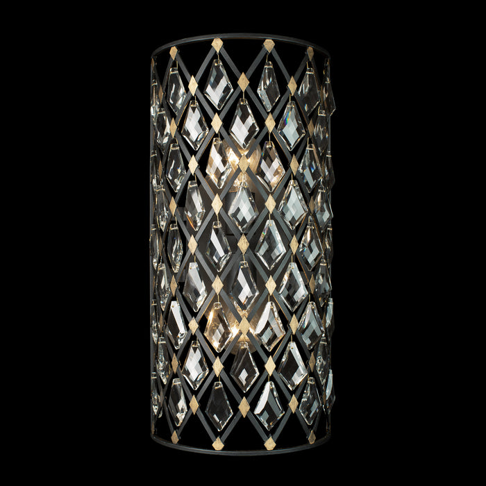 Varaluz 345W02CBHG Two Light Wall Sconce, Carbon/Havana Gold