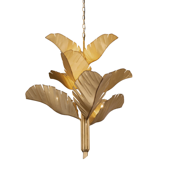 Varaluz 901C09GO Nine Light Chandelier, Gold