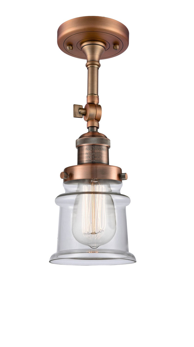 Innovations 201F-AC-G182S-LED LED Semi-Flush Mount, Antique Copper