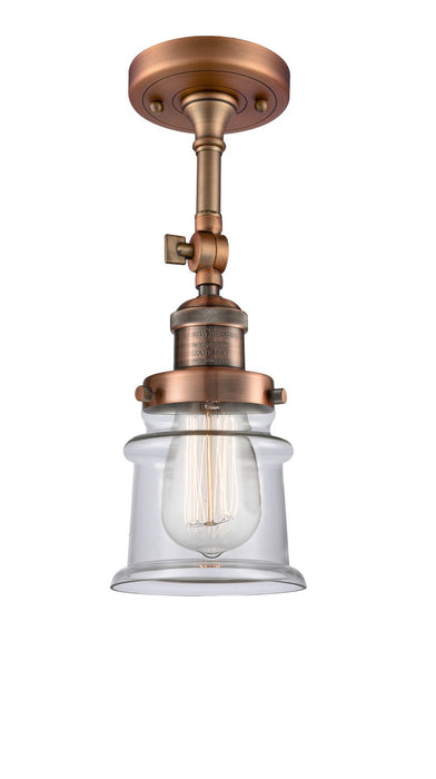 Innovations 201F-AC-G182S-LED LED Semi-Flush Mount, Antique Copper