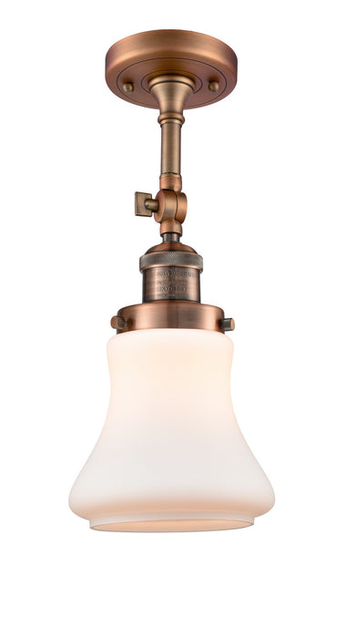 Innovations 201F-AC-G191-LED LED Semi-Flush Mount, Antique Copper
