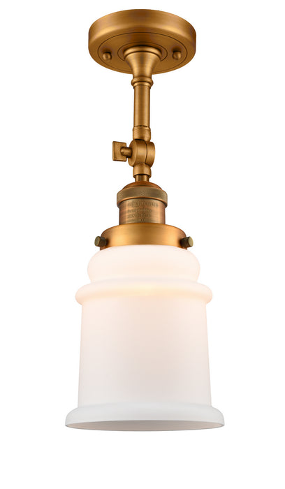 Innovations 201F-BB-G181 One Light Semi-Flush Mount, Brushed Brass