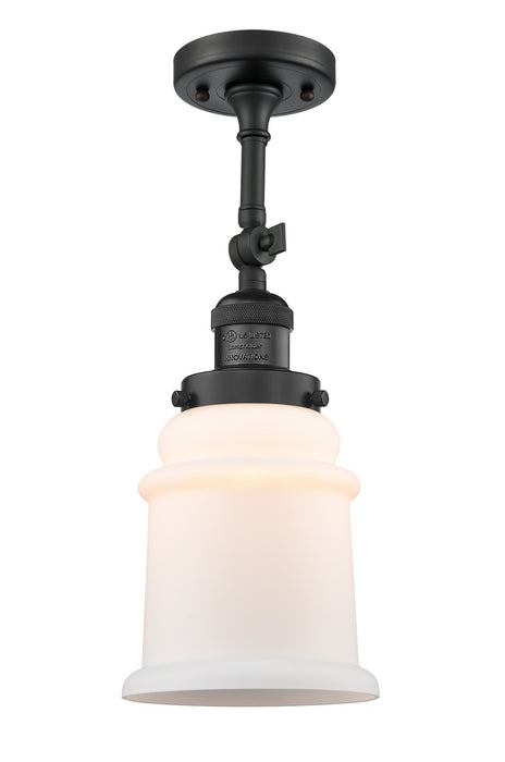 Innovations 201F-BK-G181 One Light Semi-Flush Mount, Matte Black