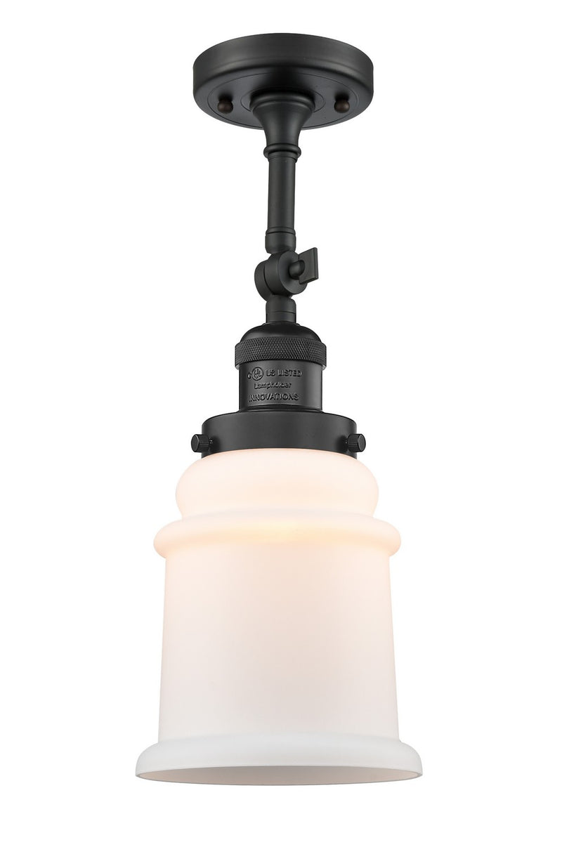 Innovations 201F-BK-G181-LED LED Semi-Flush Mount, Matte Black