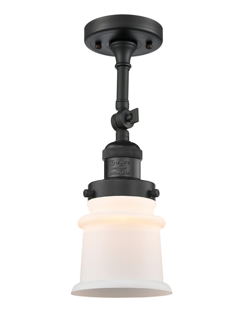 Innovations 201F-BK-G181S-LED LED Semi-Flush Mount, Matte Black