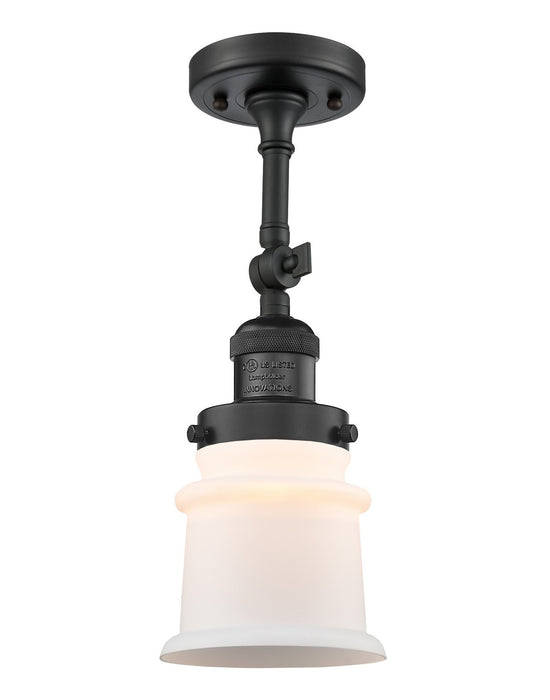 Innovations 201F-BK-G181S-LED LED Semi-Flush Mount, Matte Black