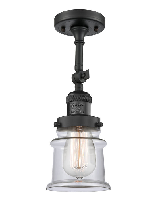 Innovations 201F-BK-G182S One Light Semi-Flush Mount, Matte Black