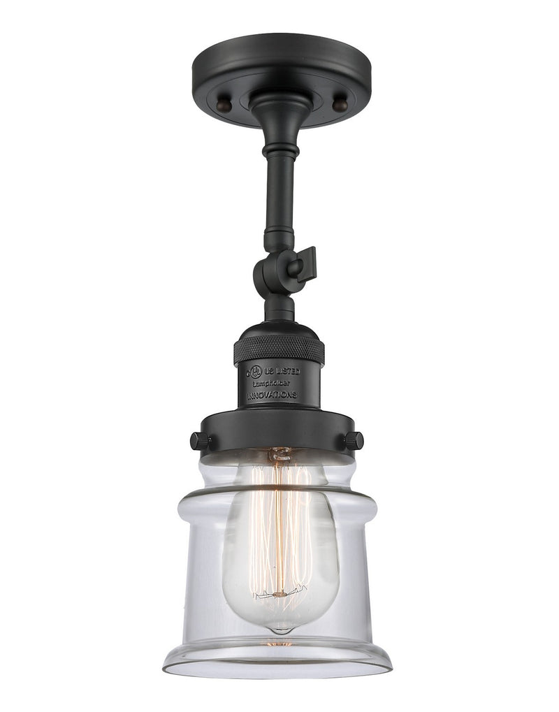Innovations 201F-BK-G182S-LED LED Semi-Flush Mount, Matte Black