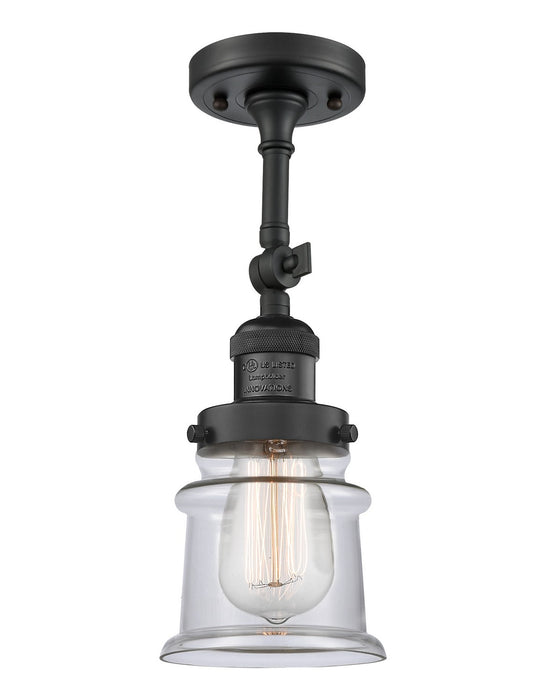 Innovations 201F-BK-G182S-LED LED Semi-Flush Mount, Matte Black
