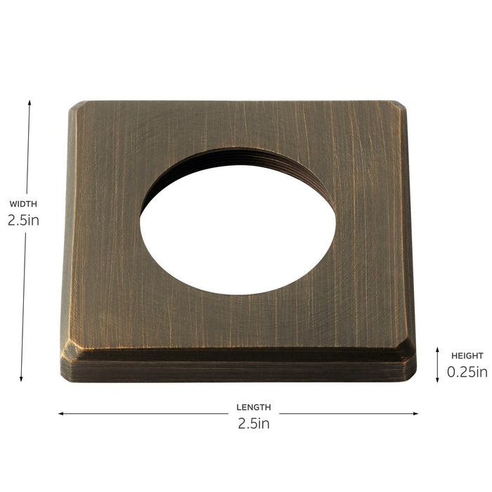 Kichler 16147CBR Mini All-Purpose Square Accessory, Centennial Brass
