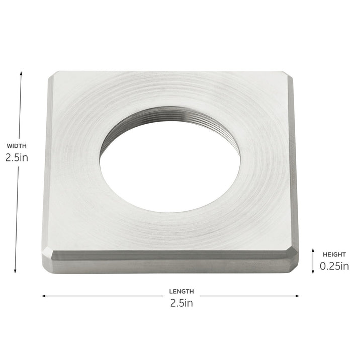 Kichler 16147SS Mini All-Purpose Square Accessory, Stainless Steel