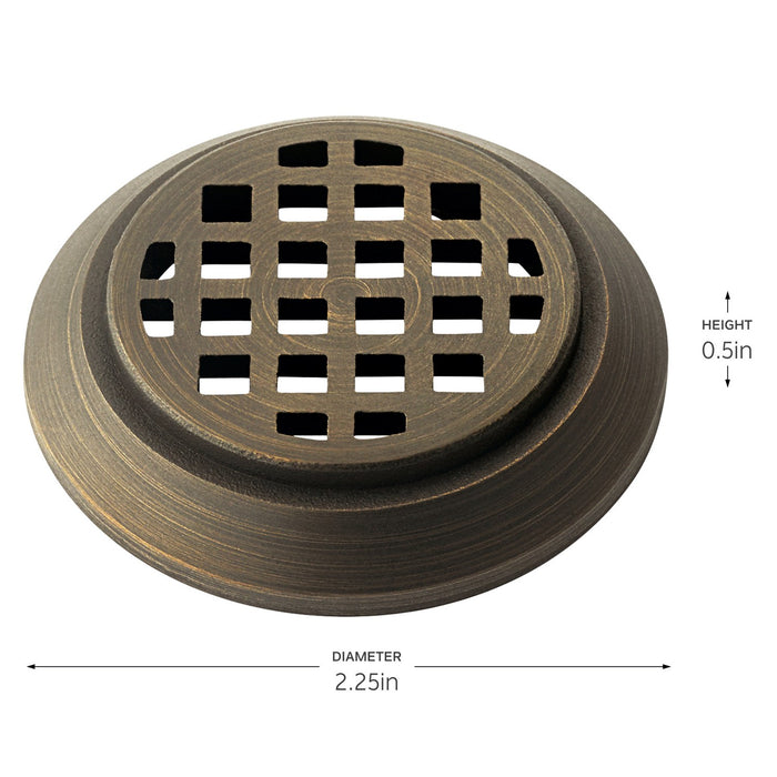 Kichler 16149CBR Mini All-Purpose Honeycomb Louver, Centennial Brass