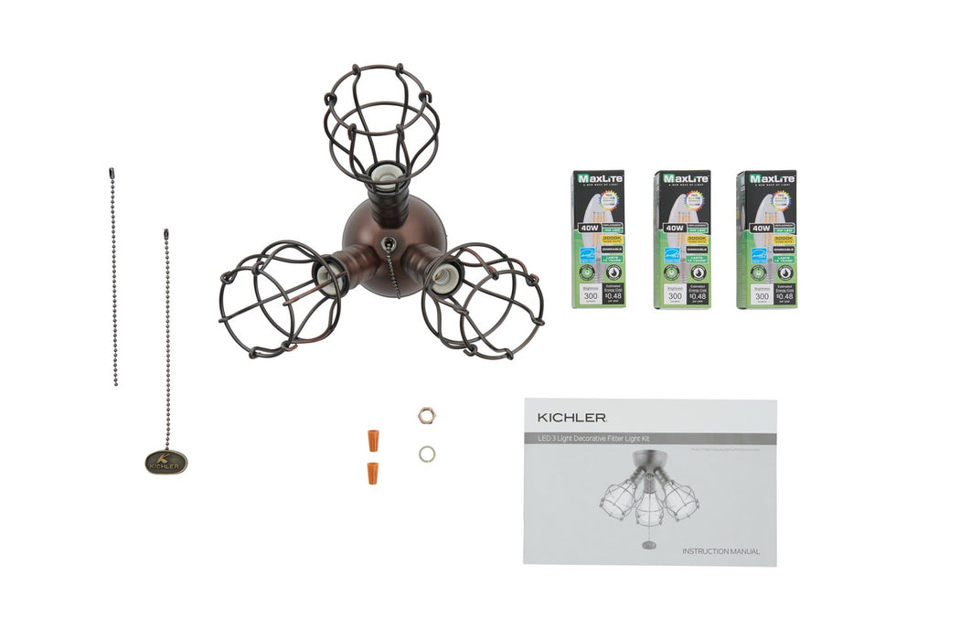 Kichler 380041OBB LED Fan Light Kit, Oil Brushed Bronze