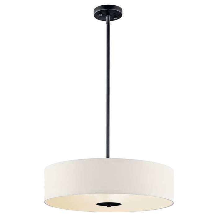 Kichler 42121BK Three Light Pendant/Semi Flush, Black
