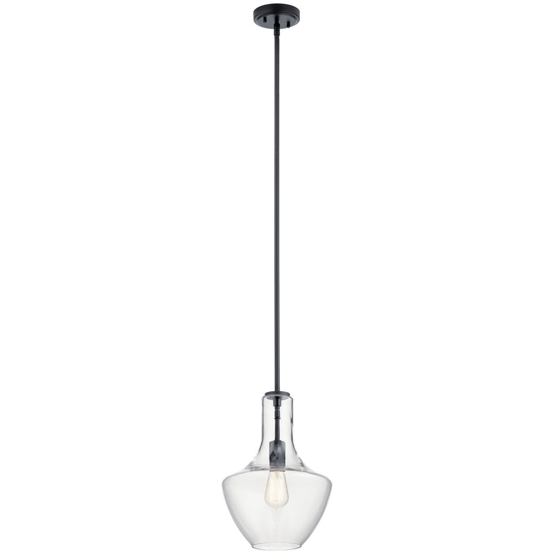 Kichler 42141BK One Light Pendant, Black