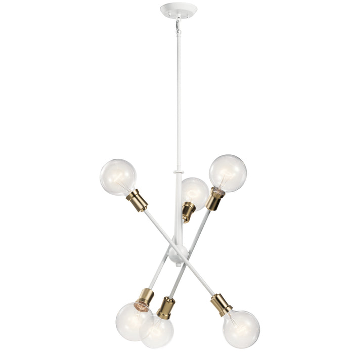 Kichler 43095WH Six Light Chandelier, White