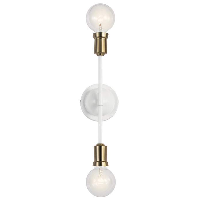 Kichler 43195WH Two Light Wall Sconce, White