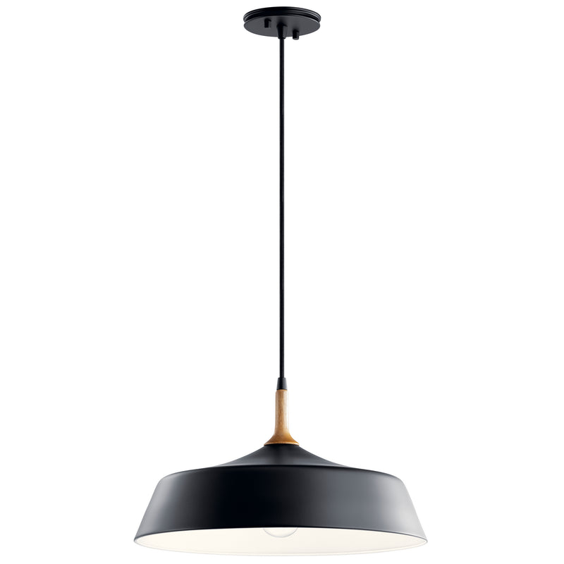 Kichler 43683BK One Light Pendant, Black