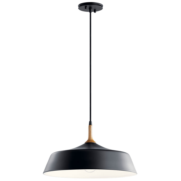 Kichler 43683BK One Light Pendant, Black
