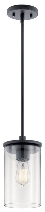 Kichler 43996BK One Light Mini Pendant, Black