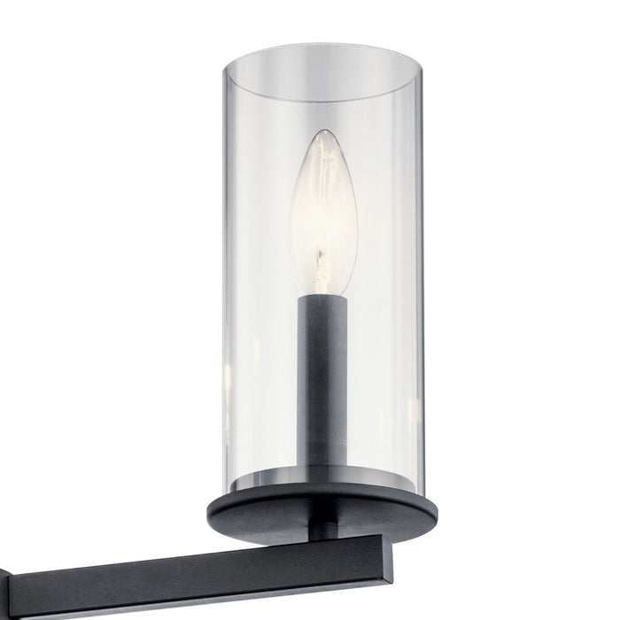 Kichler 43997BK Three Light Chandelier/Semi Flush, Black