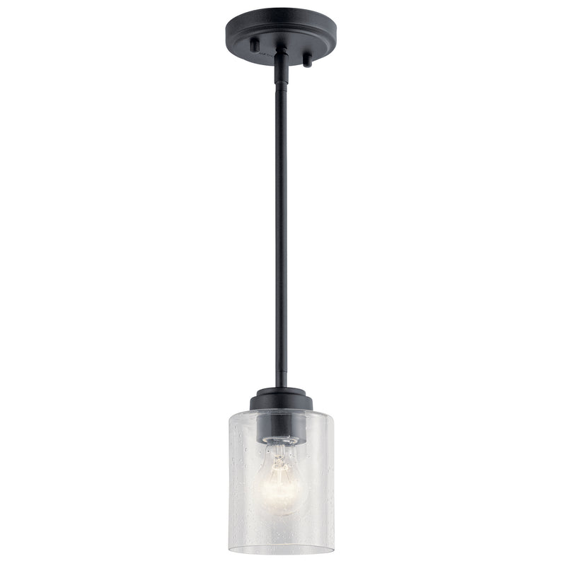 Kichler 44032BK One Light Mini Pendant, Black
