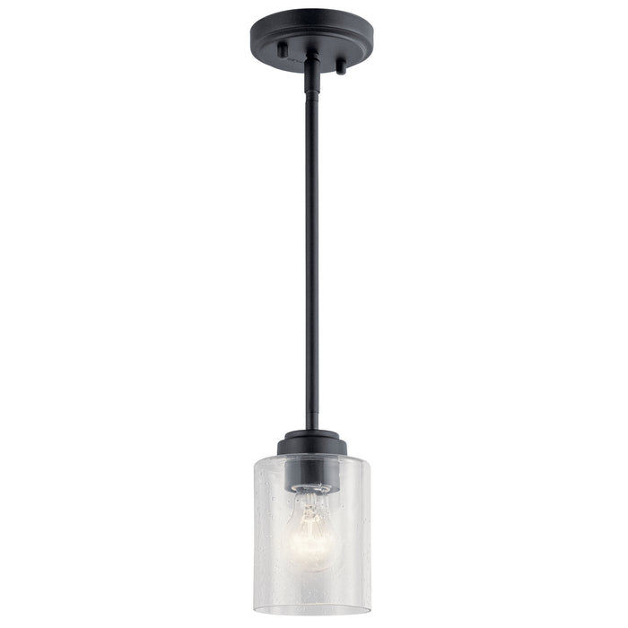 Kichler 44032BK One Light Mini Pendant, Black