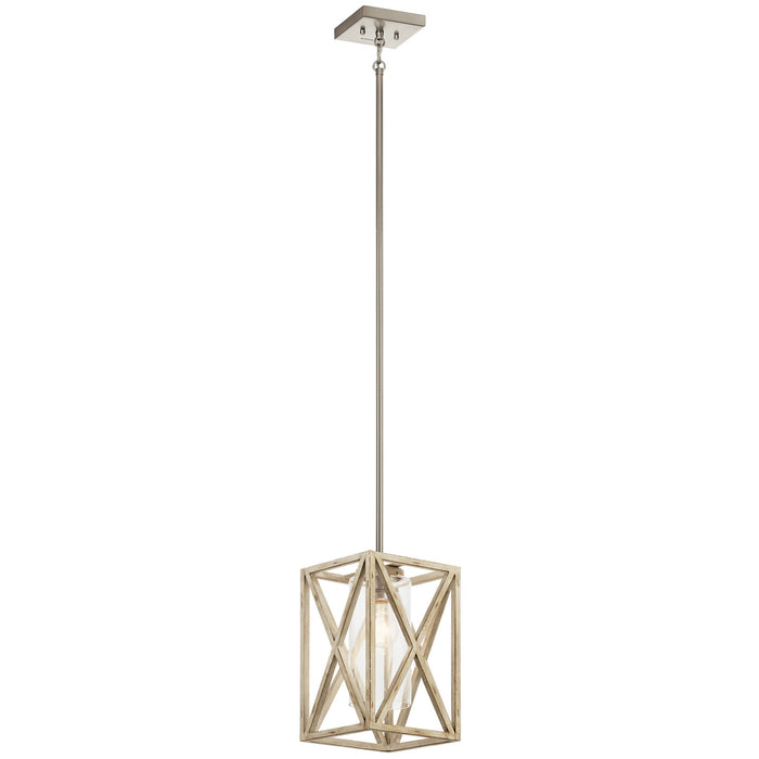 Kichler 44083DAW One Light Mini Pendant, Distressed Antique White