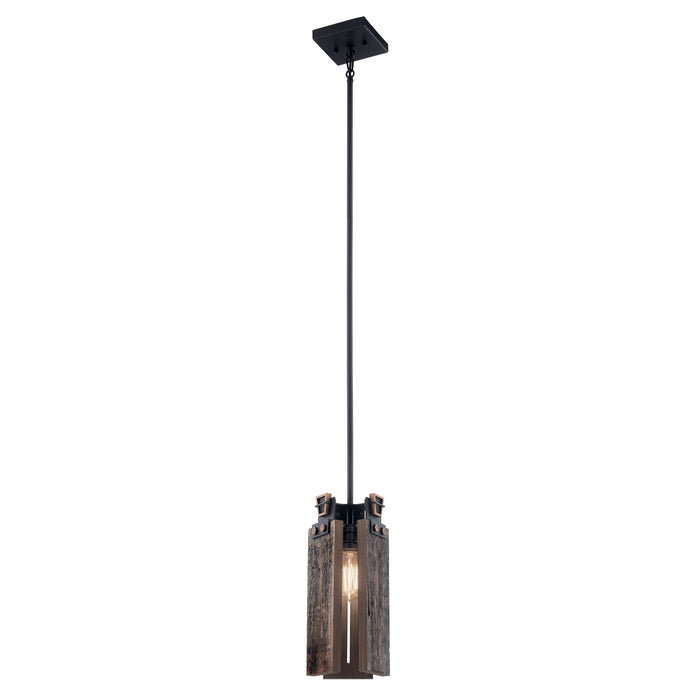 Kichler 44182BKT One Light Mini Pendant, Textured Black