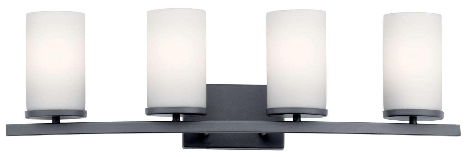 Kichler 45498BK Four Light Bath, Black