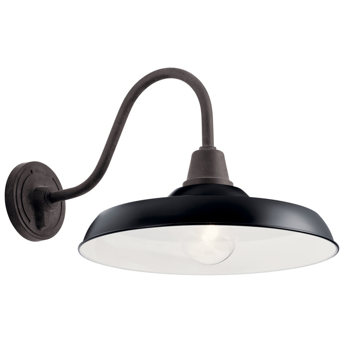 Kichler 49991BK One Light Outdoor Wall Mount, Black