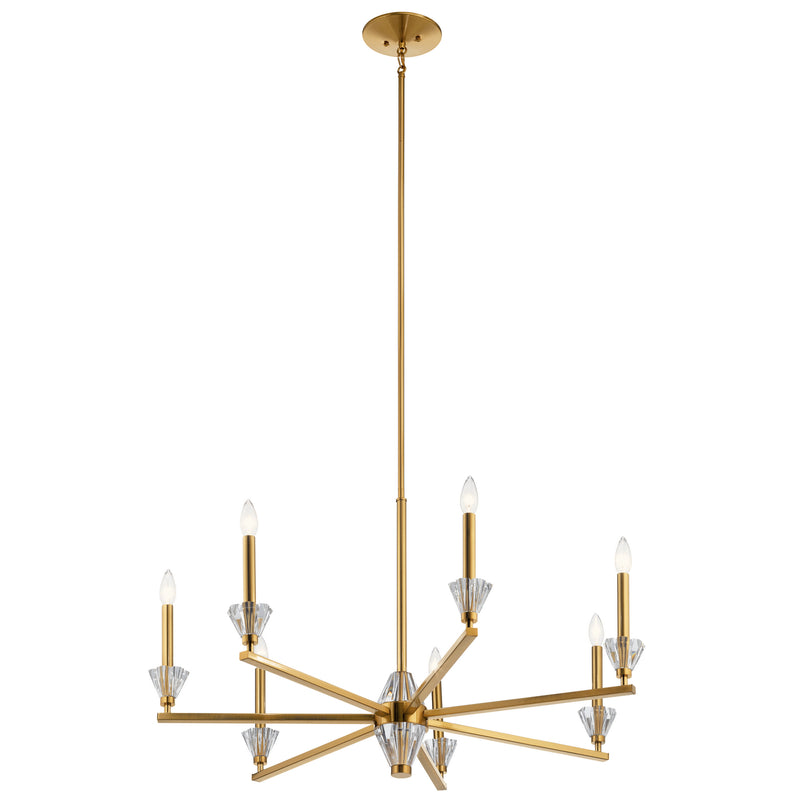 Kichler 52002FXG Seven Light Chandelier, Fox Gold