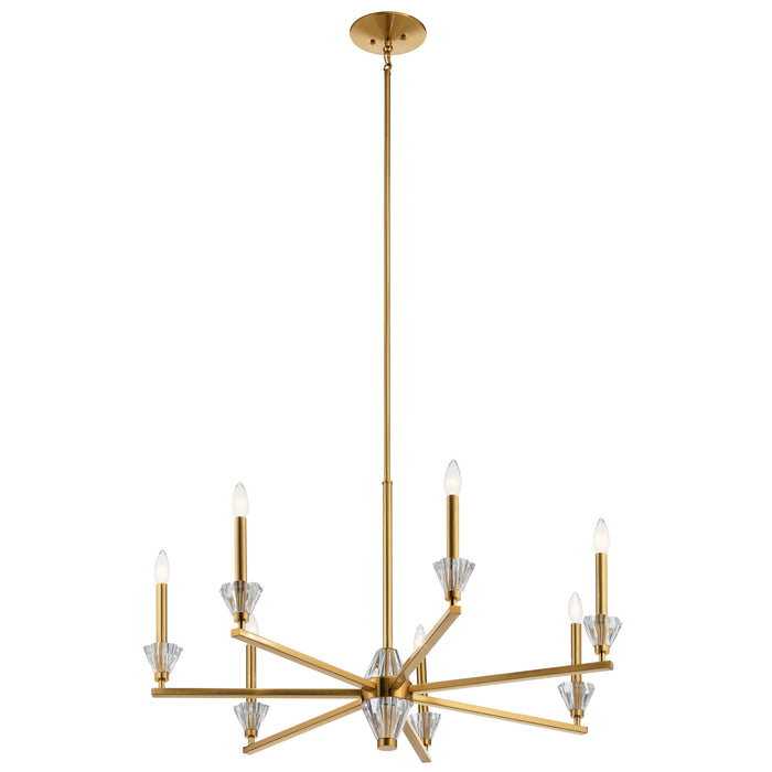 Kichler 52002FXG Seven Light Chandelier, Fox Gold